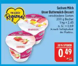 Marktkauf Sachsen milch unser buttermilch-dessert erdbeere Angebot
