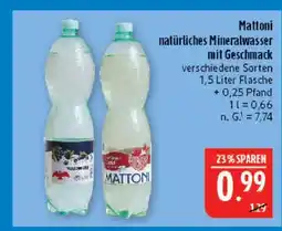 Marktkauf Mattoni natürliches mineralwasser mit geschmack Angebot