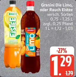 Edeka Granini Die Limo, oder Rauch Eistee Angebot