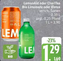 Edeka LemonAid oder ChariTea Bio Limonade oder Eistee Angebot