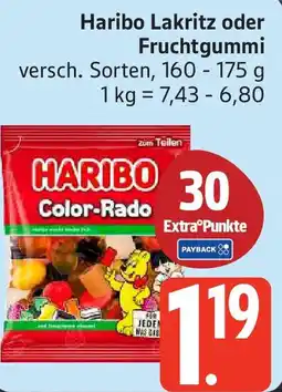 Edeka Haribo Lakritz oder Fruchtgummi Angebot