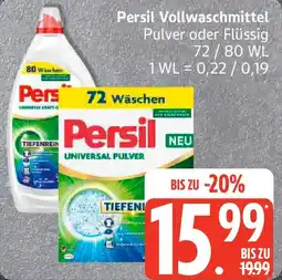 Edeka Persil Vollwaschmittel Pulver oder Flüssig Angebot