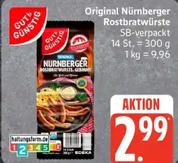 Edeka GUT& GÜNSTIG Original Nürnberger Rostbratwürste Angebot