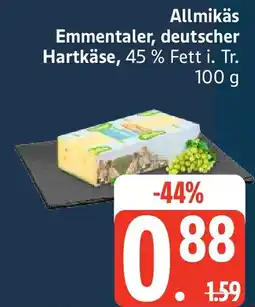Edeka Allmikäs Emmentaler, deutscher Hartkäse Angebot