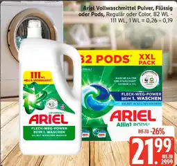 Edeka Ariel Vollwaschmittel Pulver, Flüssig oder Pods Angebot