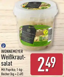 Aldi Nord WONNEMEYER Weißkrautsalat Angebot