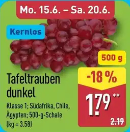 Aldi Nord Tafeltrauben dunkel Angebot