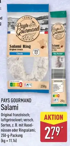 Aldi Nord PAYS GOURMAND Salami Angebot