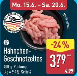 Aldi Nord Hähnchen- Geschnetzeltes Angebot