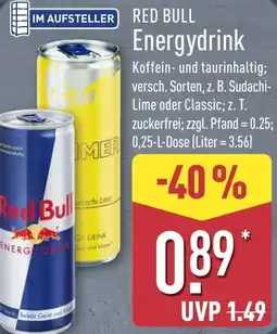 Aldi Nord RED BULL Energydrink Angebot