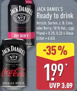 Aldi Nord JACK DANIEL'S Ready to drink Angebot