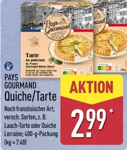 Aldi Nord PAYS GOURMAND Quiche/Tarte Angebot
