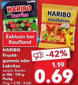 Kaufland HARIBO Fruchtgummis oder Lakritze Angebot