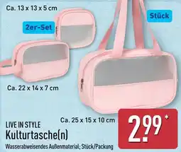 Aldi Nord LIVE IN STYLE Kulturtasche(n) Angebot