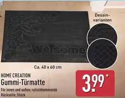 Aldi Nord HOME CREATION Gummi-Türmatte Angebot