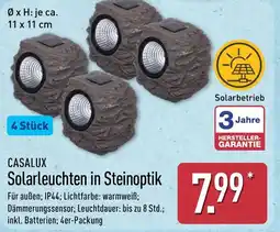 Aldi Nord CASALUX Solarleuchten in Steinoptik Angebot