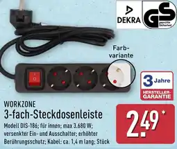 Aldi Nord WORKZONE 3-fach-Steckdosenleiste Angebot