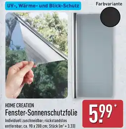 Aldi Nord HOME CREATION Fenster-Sonnenschutzfolie Angebot