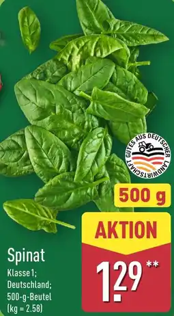 Aldi Nord Spinat Angebot