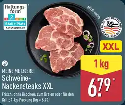 Aldi Nord MEINE METZGEREI Schweine- Nackensteaks XXL Angebot