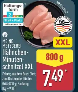 Aldi Nord MEINE METZGEREI Hähnchen- Minutenschnitzel XXL Angebot
