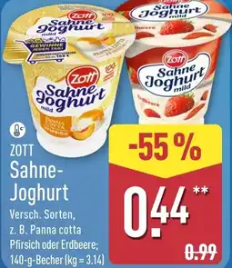 Aldi Nord ZOTT Sahne- Joghurt Angebot