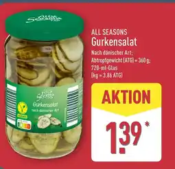 Aldi Nord ALL SEASONS Gurkensalat Angebot