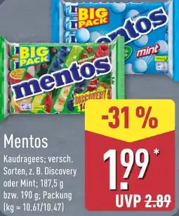 Aldi Nord mentos mint Angebot
