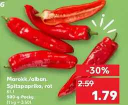 Kaufland Marokk./alban. Spitzpaprika, rot Angebot