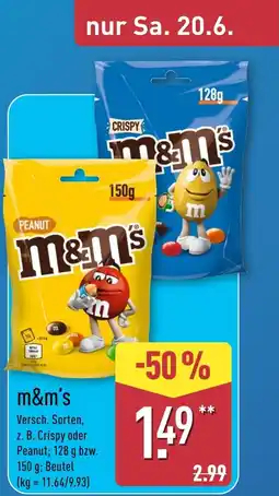 Aldi Nord m&m's Angebot