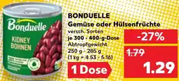 Kaufland BONDUELLE Gemüse oder Hülsenfrüchte Angebot