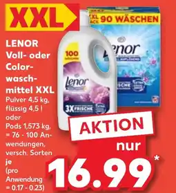 Kaufland LENOR Voll- oder Colorwaschmittel XXL Angebot