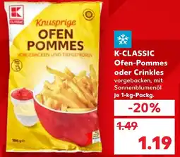 Kaufland K-CLASSIC Ofen-Pommes oder Crinkles Angebot