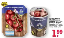 Scheck-in-Center Unsere Heimat Mini Pflaumentomaten oder Cocktail Rispentomaten Angebot