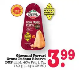 Scheck-in-Center Giovanni Ferrari Grana Padano Riserva Angebot