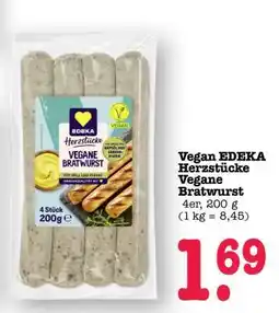 Scheck-in-Center Vegan EDEKA Herzstücke Vegane Bratwurst Angebot