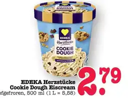 Scheck-in-Center EDEKA Herzstücke Cookie Dough Eiscreme Angebot