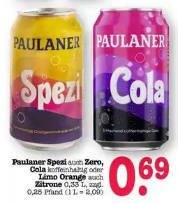 Scheck-in-Center Paulaner Spezi Angebot