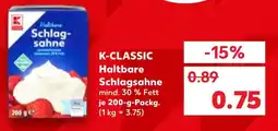 Kaufland K-CLASSIC Haltbare Schlagsahne Angebot