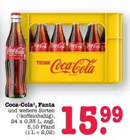 Scheck-in-Center Coca-Cola, Fanta und weitere Sorten Angebot