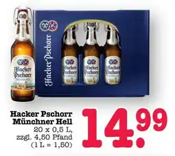 Scheck-in-Center Hacker Pschorr Münchner Hell Angebot