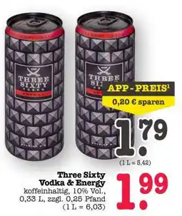 Scheck-in-Center Three Sixty Vodka Energy Angebot