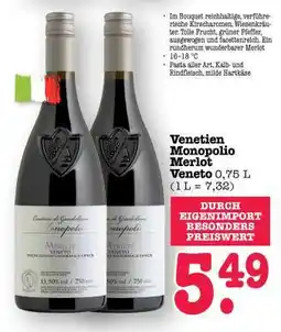 Scheck-in-Center Venetien Monopolio Merlot Veneto Angebot