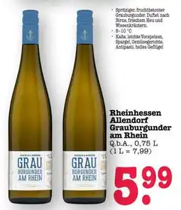 Scheck-in-Center Rheinhessen Allendorf Grauburgunder am Rhein Angebot