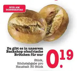 Scheck-in-Center Brötchen Angebot