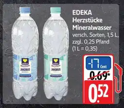 Scheck-in-Center EDEKA Herzstücke Mineralwasser Angebot