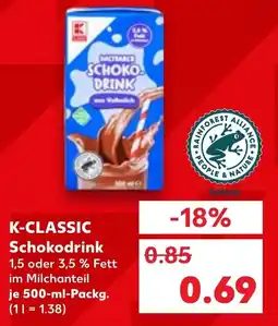 Kaufland K-CLASSIC Schokodrink Angebot