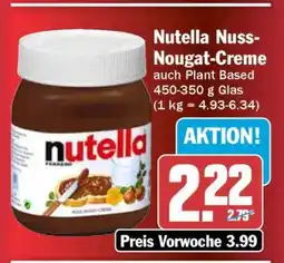 HIT Nutella Nuss-Nougat-Creme Angebot