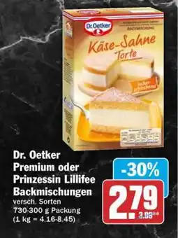 HIT Dr. Oetker Premium oder Prinzessin Lillifee Backmischungen Angebot
