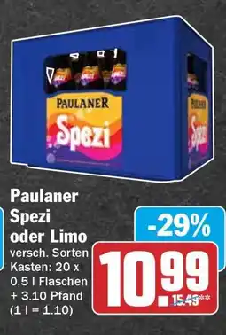 HIT Paulaner Spezi oder Limo Angebot